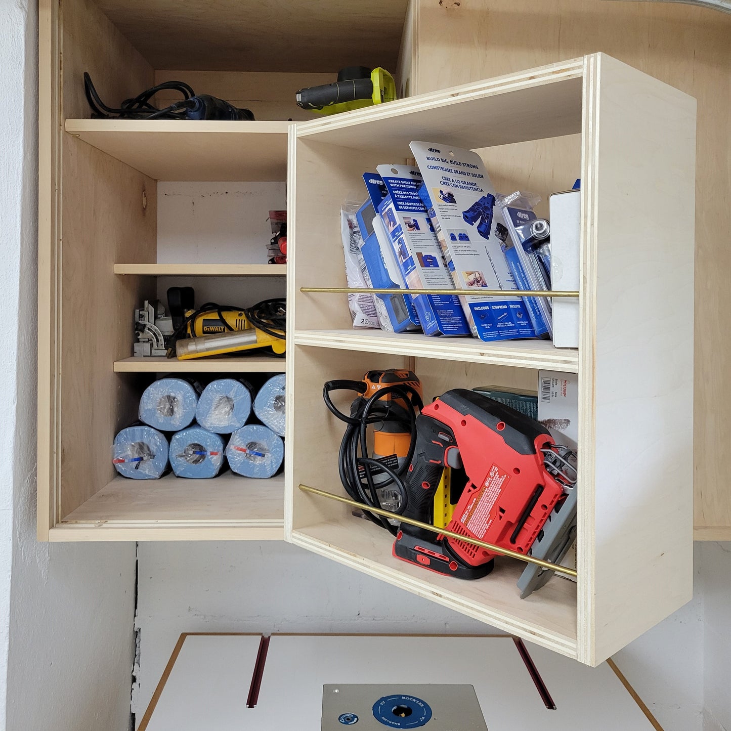 Swing Out Wall Cabinet With Sliding Doors | Build Plans