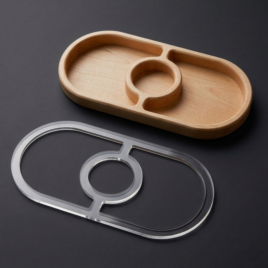 Oval 3-pocket Serving Tray Router Template