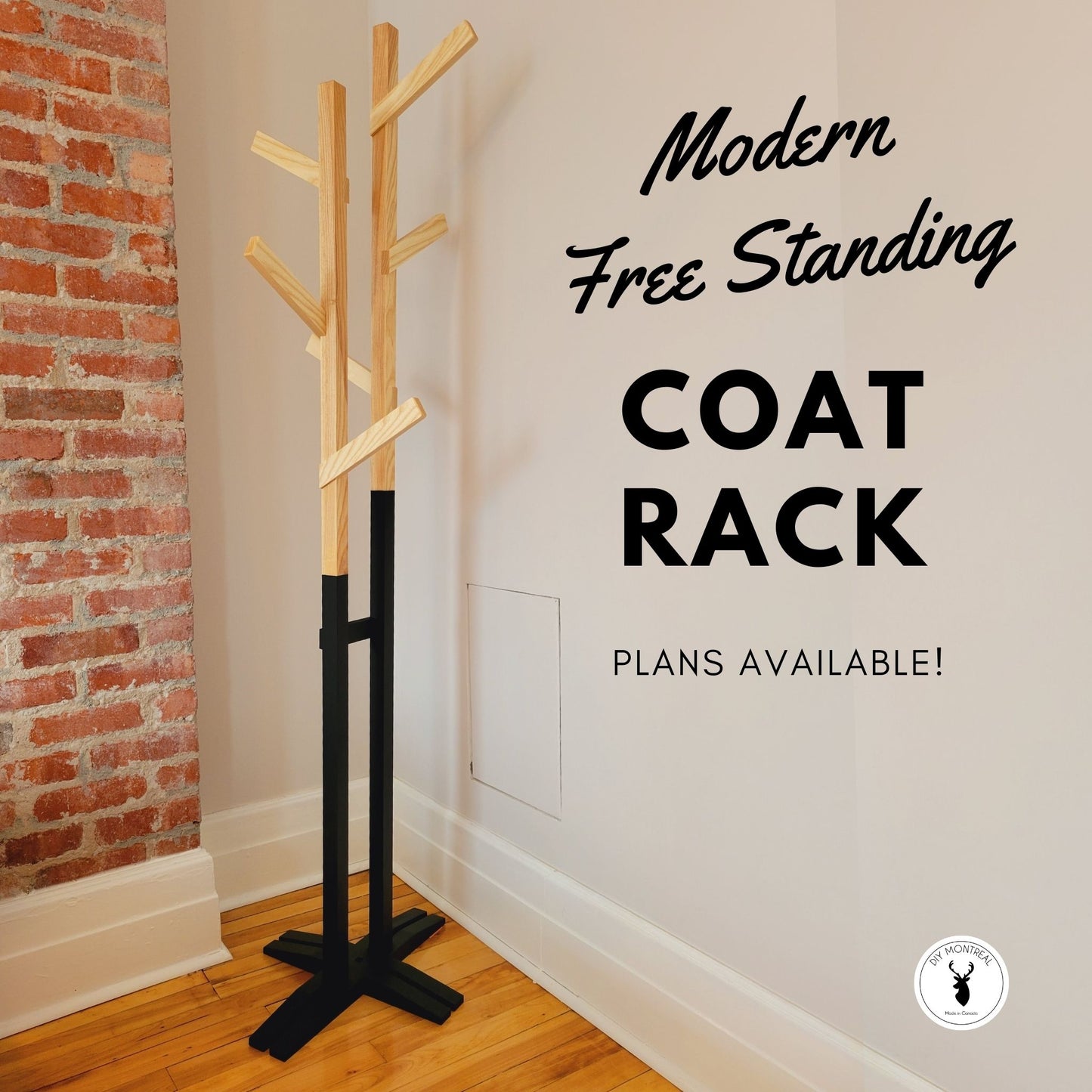 Modern Free Standing Coat Rack | Build Plans