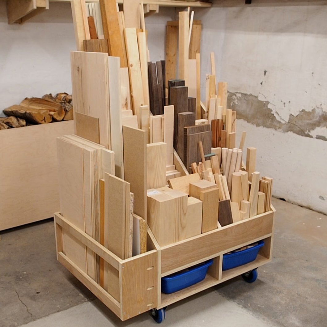 Compact Lumber Storage Cart | Build Plans