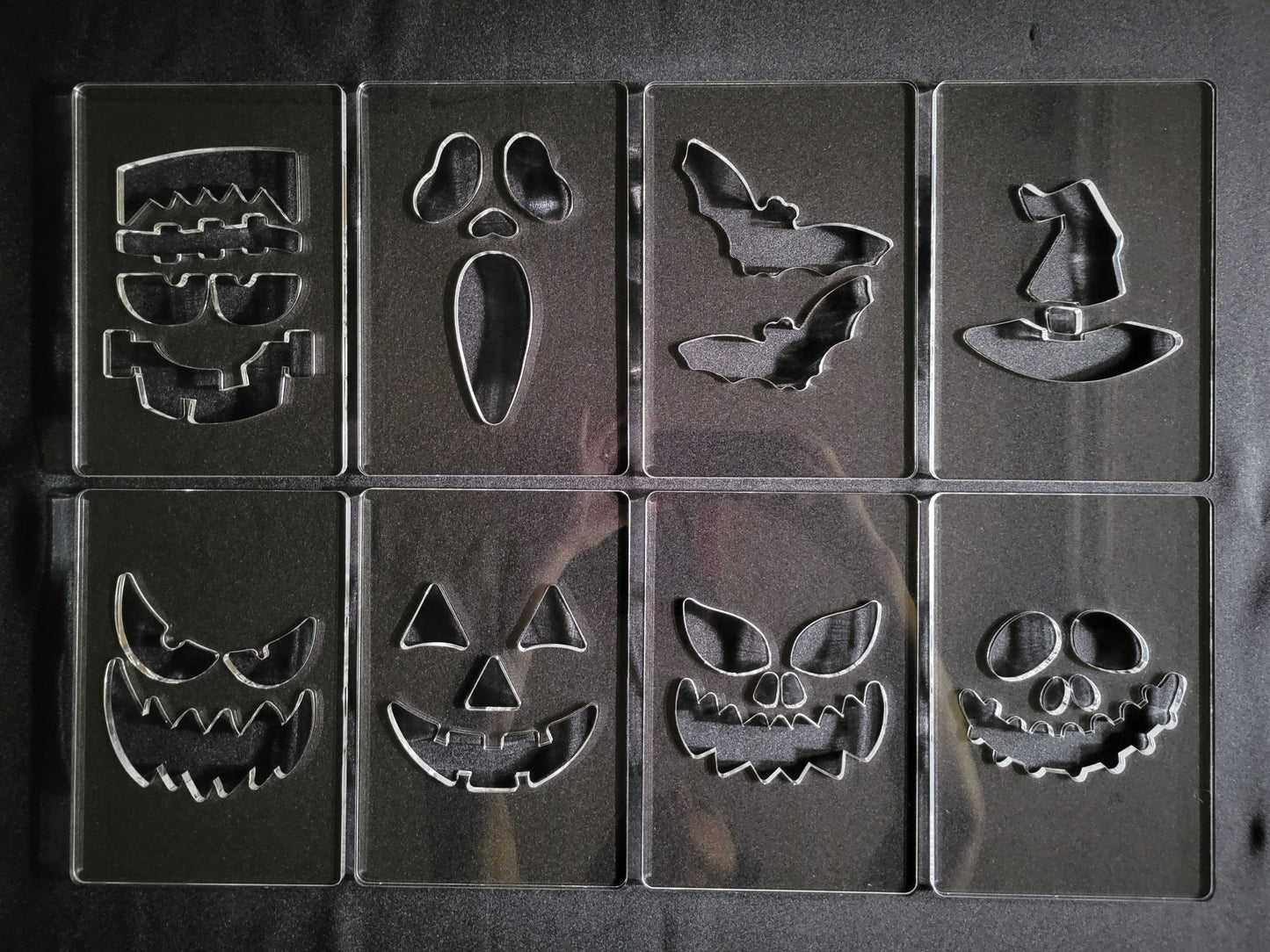 Jack O-lantern Face Templates | Acrylic Router Template | Pumpkin Face Templates | Halloween