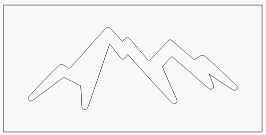 Mountain Range Inlay Template | Acrylic Router Template