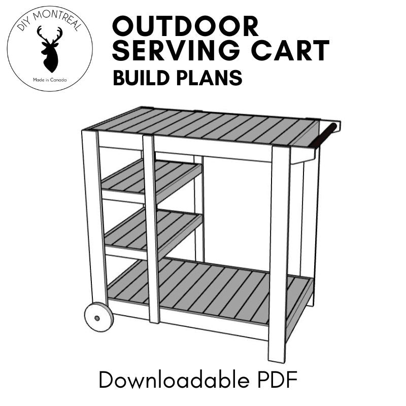 Outdoor Serving Cart | Bar cart | Grill Cart | Build Plans