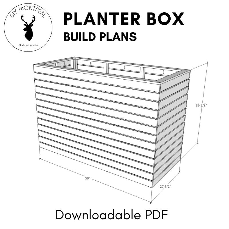 Deep slatted planter box / raised garden | Build Plans