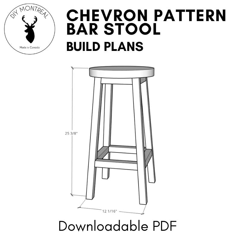 Chevron Pattern Bar Stool | Build Plans