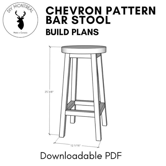 Chevron Pattern Bar Stool | Build Plans