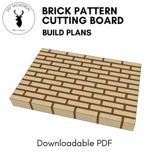 Brick Pattern End Grain Cutting Board | Build Plans