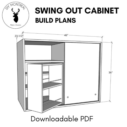 Swing Out Wall Cabinet With Sliding Doors | Build Plans