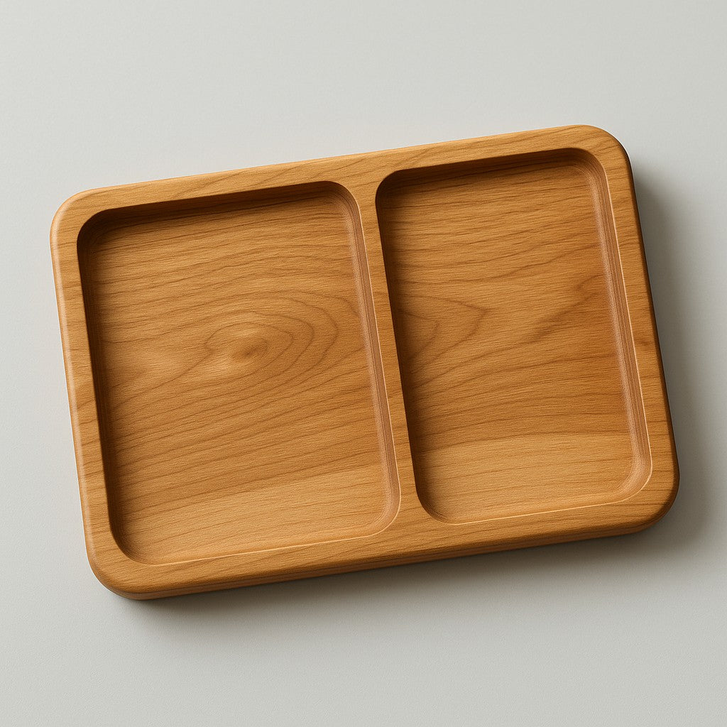 Valet Tray EDC | Rectangle 2-pocket | Acrylic Router Template
