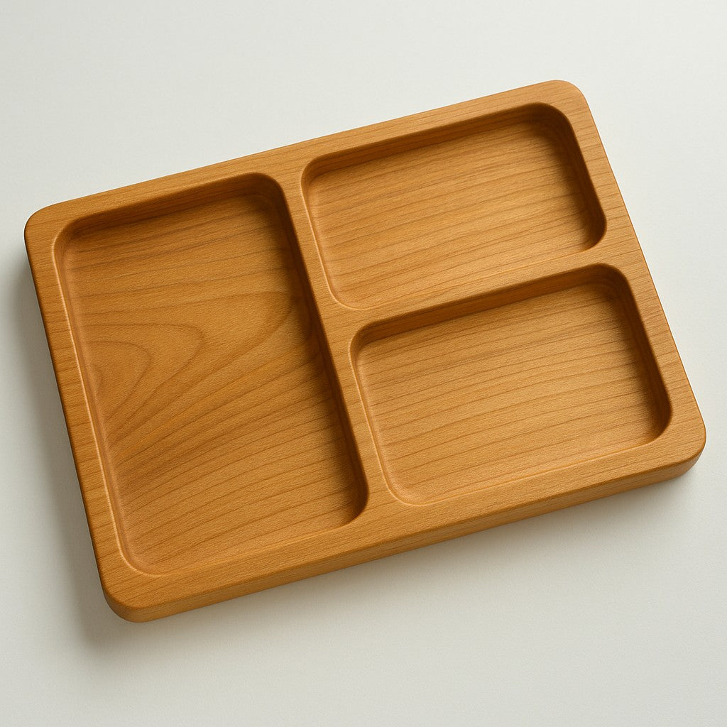 Valet Tray EDC | Rectangle 3-pocket | Acrylic Router Template