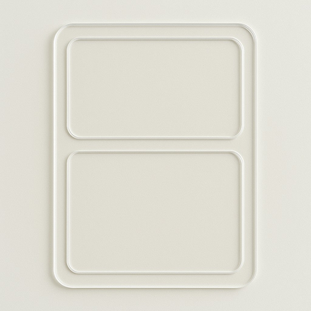 Valet Tray EDC | Rectangle 2-pocket | Acrylic Router Template