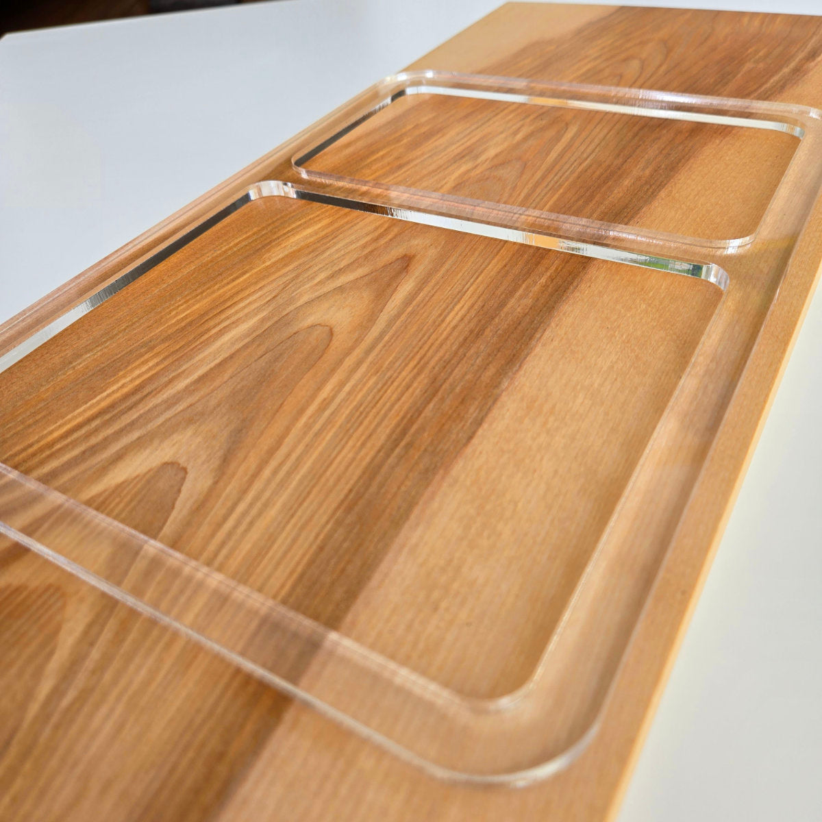 Valet Tray EDC | Rectangle 2-pocket | Acrylic Router Template